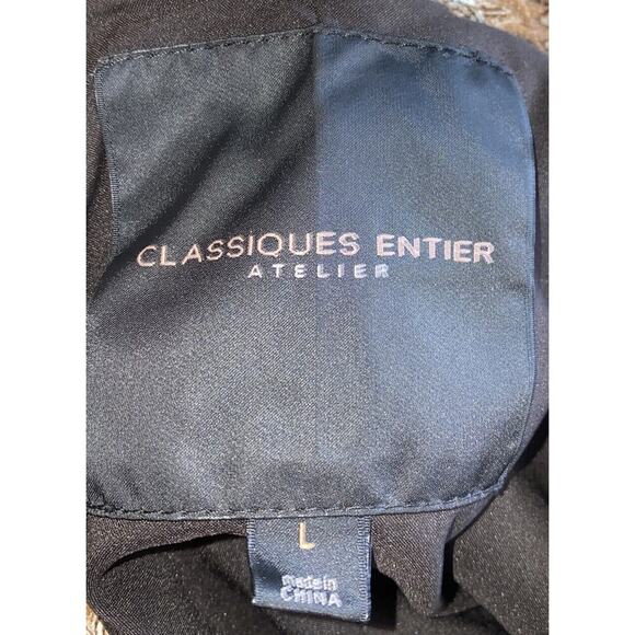 Classiques Entier Women’s Size Large Textured Lined Blazer Zig Zag Print Career - Picture 5 of 6